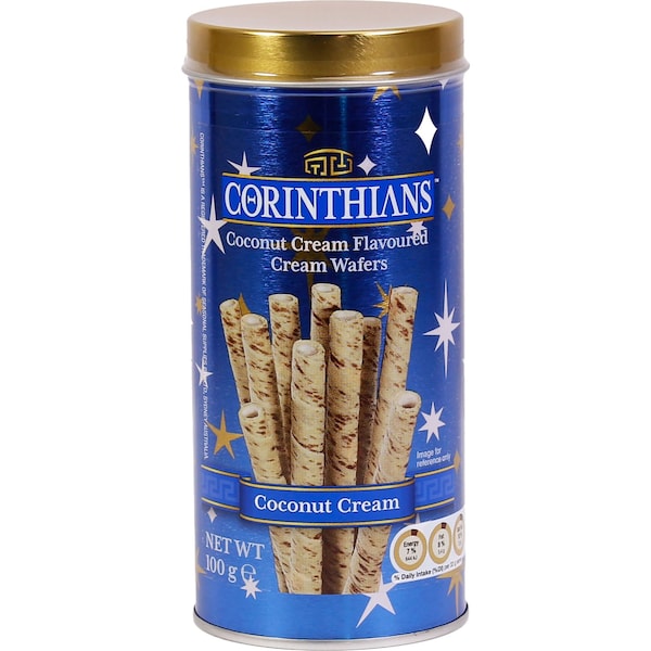 Corinthians Flavoured Cream Wafers Coconut Cream 100g