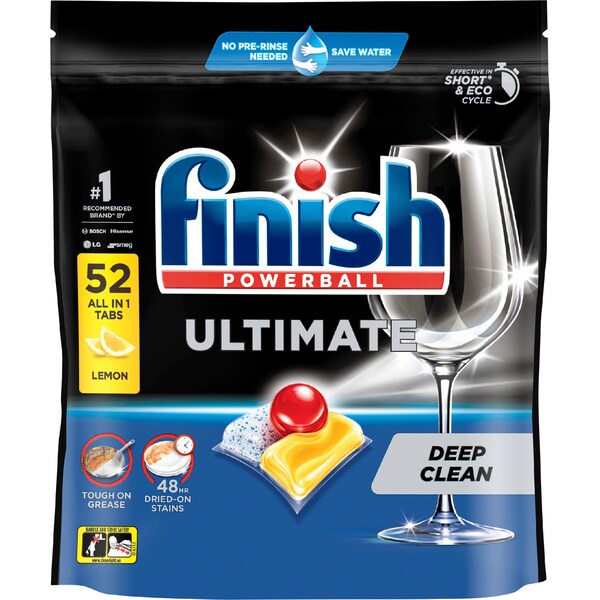 Finish Ultimate  Dishwasher Tablets Lemon 52 pack