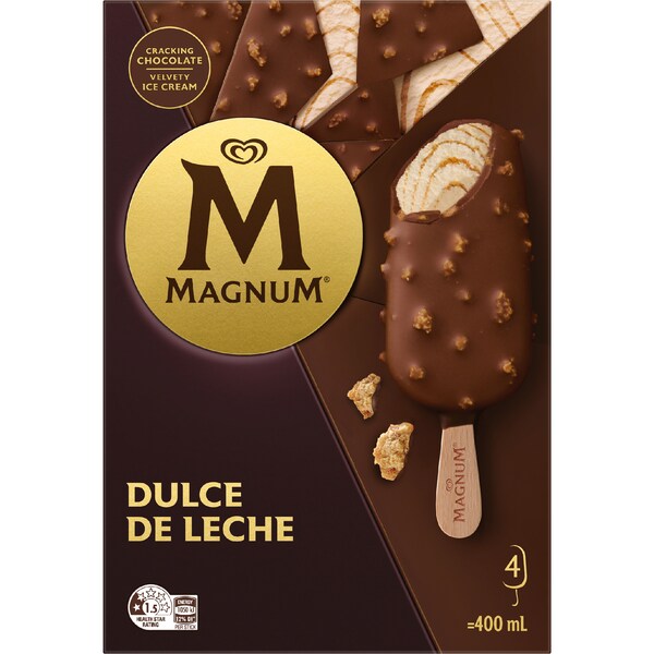 Magnum Dulce De Leche Ice Cream Sticks 4 pack