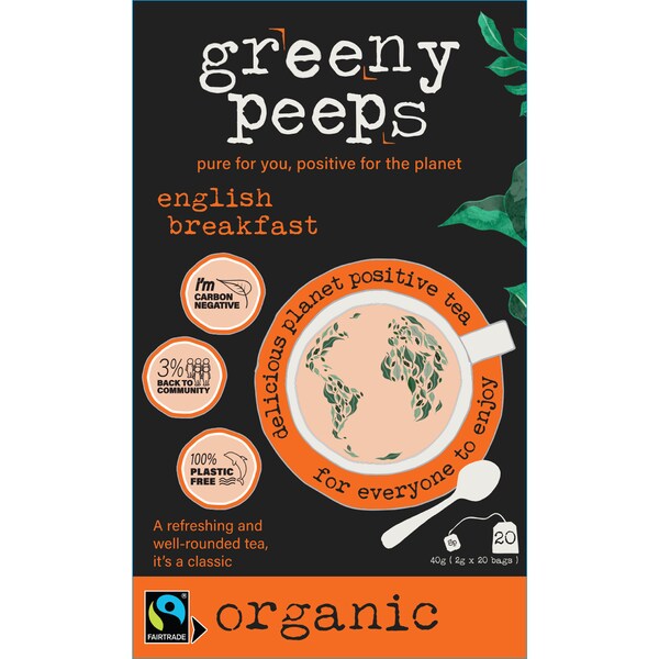 Greeny Peeps English Breakfast Tea Bags 20 pack