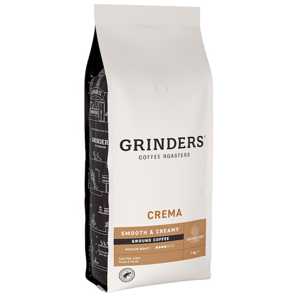 Grinders Crema Ground Coffee 1kg