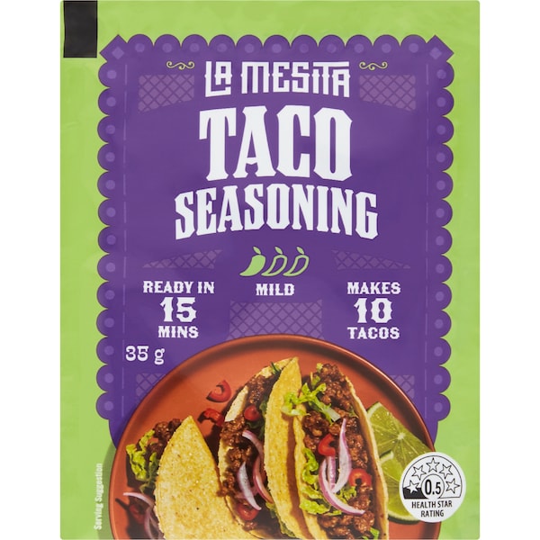 La Mesita Taco Seasoning Mild 35g