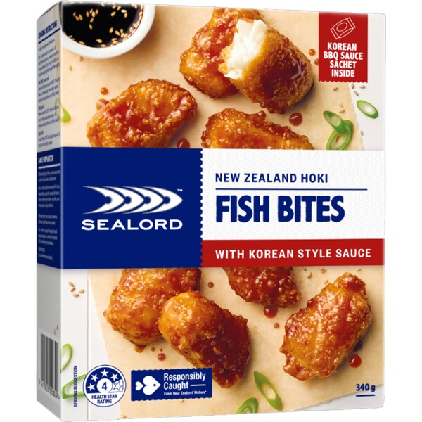 Sealord Korean Style Hoki Fish Bites 340g