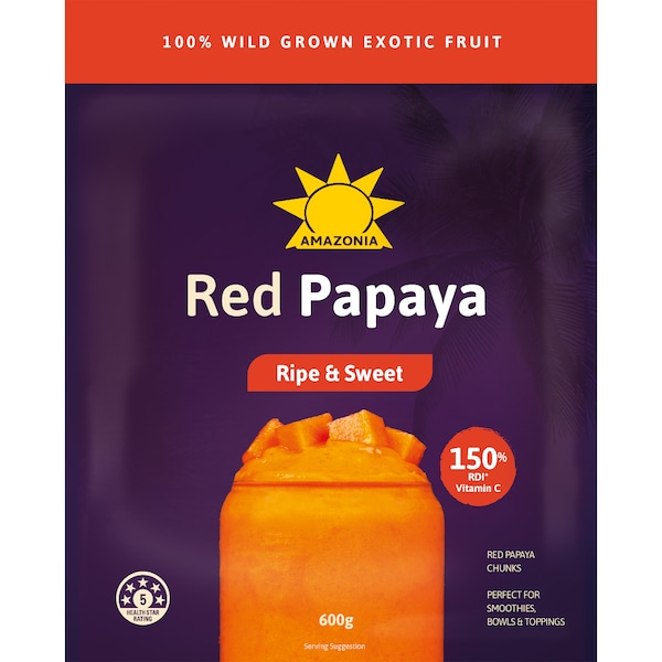 Amazonia Superfruit Papaya Frozen 600g