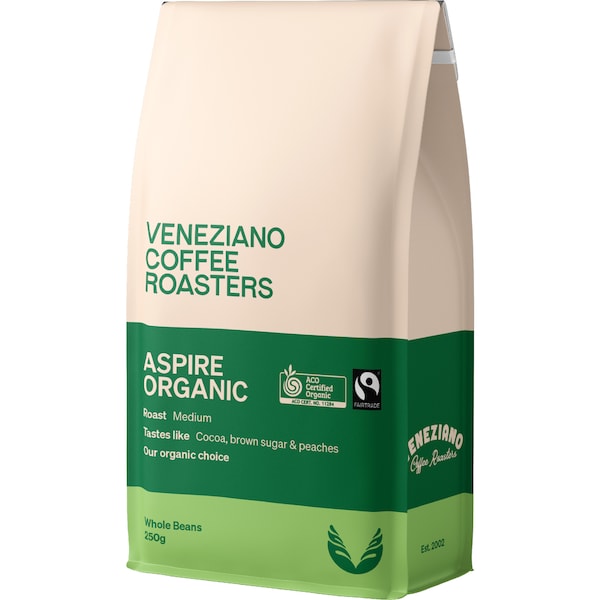 Veneziano Coffee Roasters Aspire Organic Whole Beans 250g