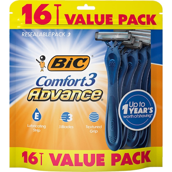 BIC Comfort 3 Advance Disposable Razors 16 pack