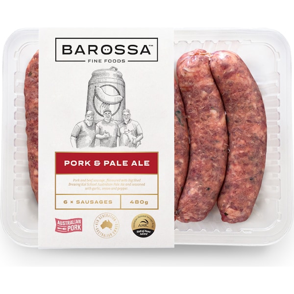 Barossa Fine Foods Pork & Pale Ale Sausages 480g