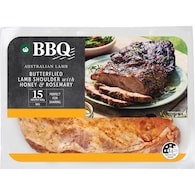 Woolworths BBQ Butterflied Lamb Shoulder Honey & Rosemary