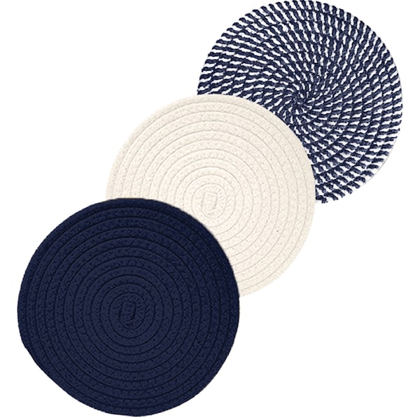 Kates Kitchen Woven Trivets Assorted 3 pack