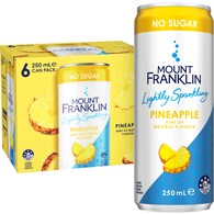 Mount Franklin Sparkling Water Cans Pineapple