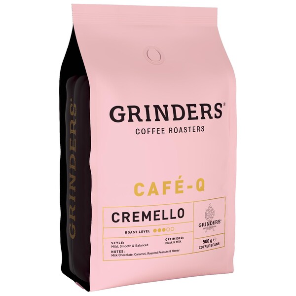 Grinders Cafe Q Cremello Coffee Beans 500g