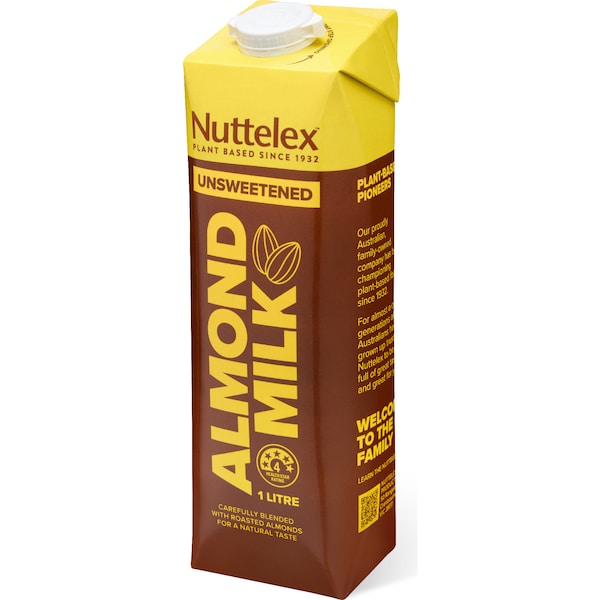 Nuttelex Unsweetened Almond Long Life Milk UHT 1L