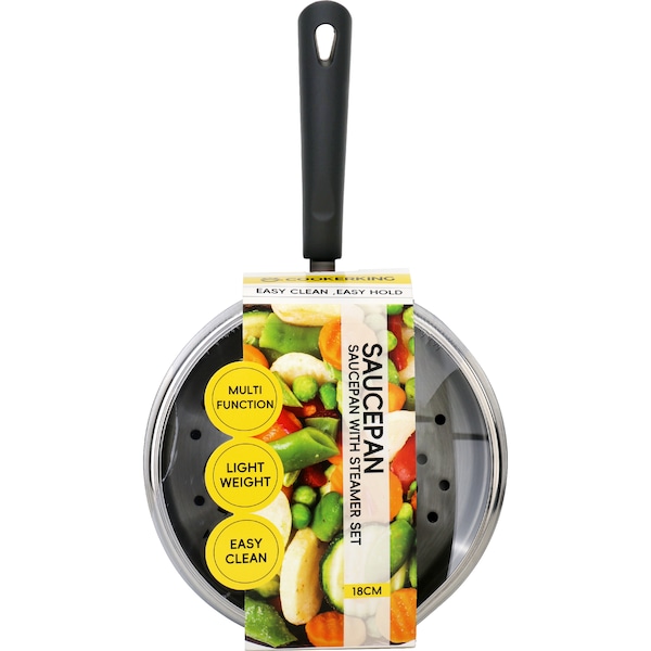 Cooker King Saucepan With Steamer Set each