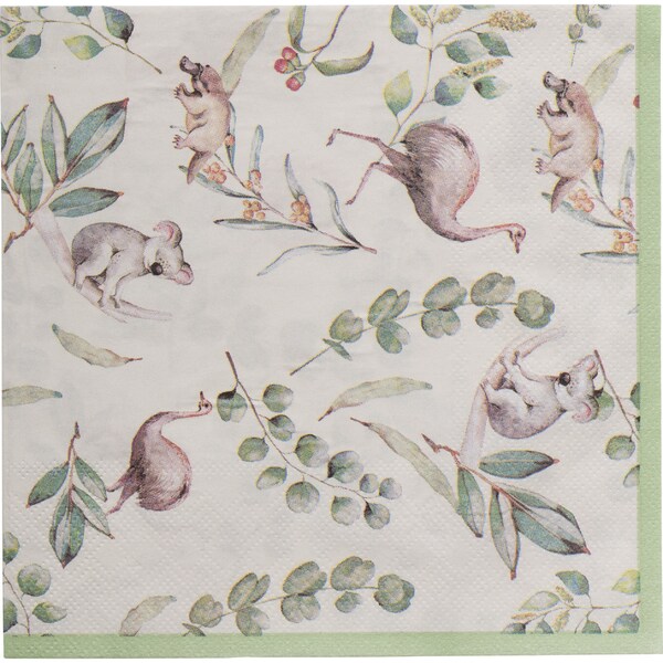 Armada Serviettes Australian Animals 20 pack