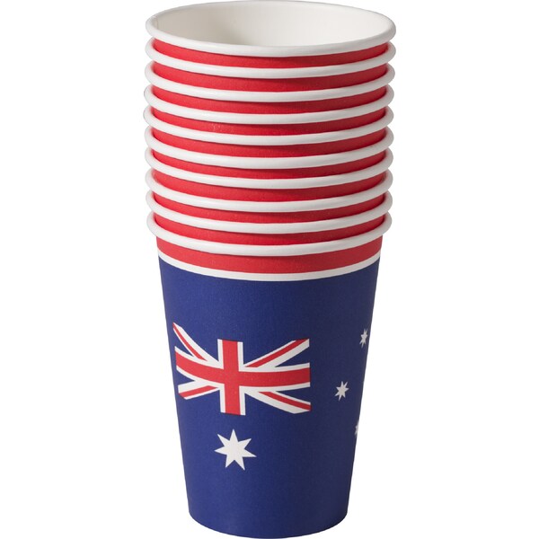 Armada Paper Cups Australian Flag 10 pack