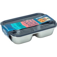 Smash Blue 2 Compartment Snack Box Assorted 410mL