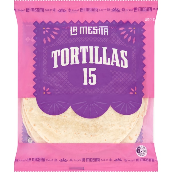 La Mesita Burrito Tortillas 15 pack