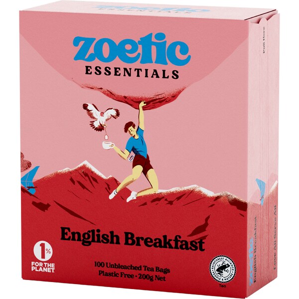 Zoetic English Breakfast Tea Bags 100 pack