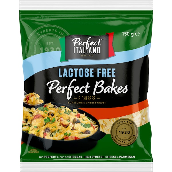 Perfect Italiano Lactose Free Cheese Perfect Bakes 150g