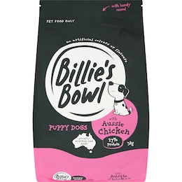 Billie's Bowl Puppy Dry Dog Food With Aussie Chicken 3kg – Woolworths