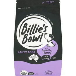Billie's Bowl Adult Dry Dog Food With Aussie Beef 3kg – Woolworths