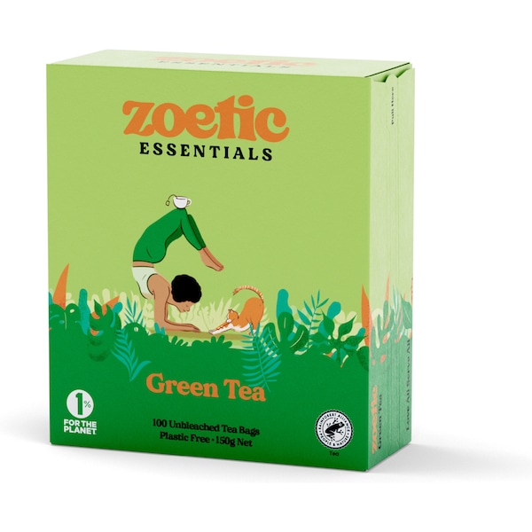 Zoetic Green Tea Bags 100 pack