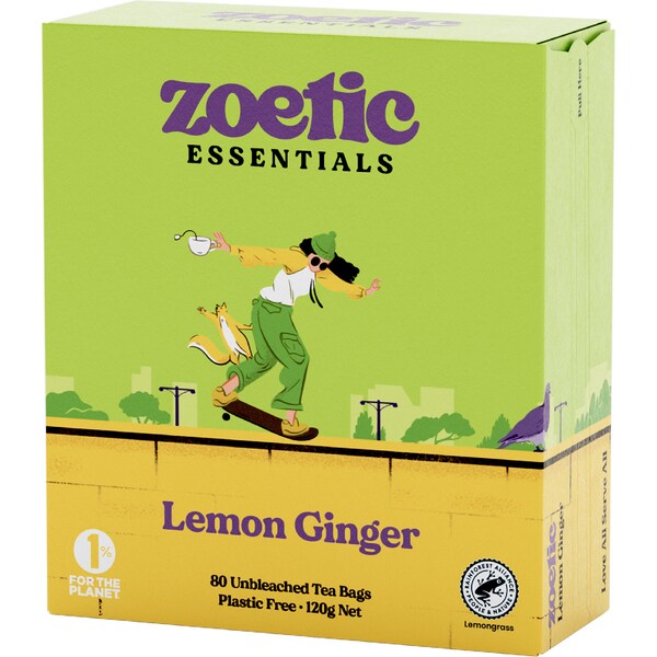 Zoetic Tea Bags Lemon Ginger 80 pack