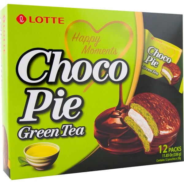 Lotte Choco Pie Green Tea 12 pack