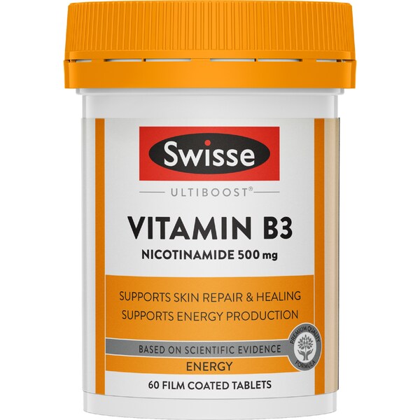 Swisse Ultiboost Vitamin B3 Nicotinamide Tablets 60 pack