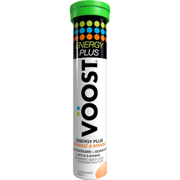 Voost Effervescent Energy Plus Orange & Mango Tablets 20 pack