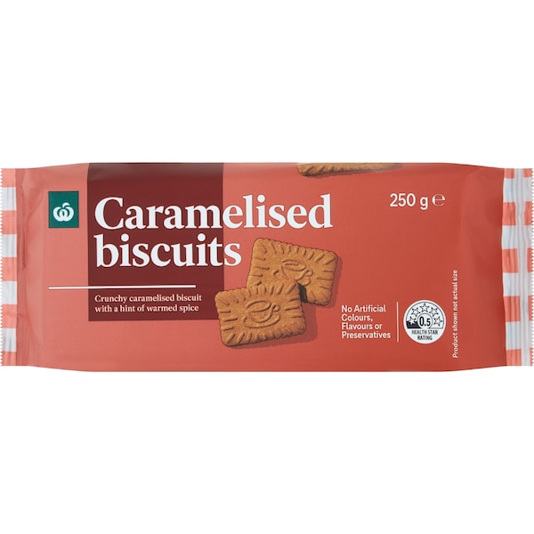 Woolworths Caramelised Biscuit 250g