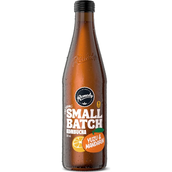 Remedy Kombucha Small Batch Yuzu & Mandarin 330mL