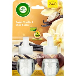 Air Wick 2x Essential Oil Vanilla & Shea Butter Plug In Refill 19mL x 2 pack – Woolworths