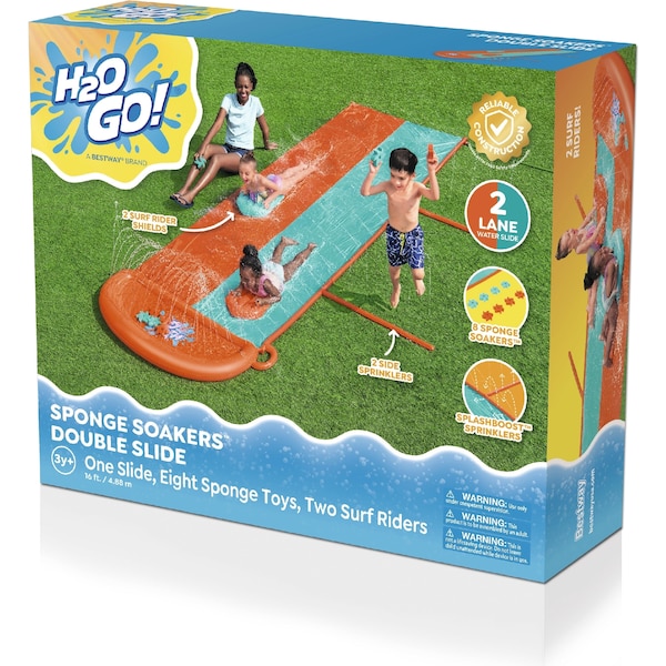 H20 Go Sponge Soakers Double Water Slide each