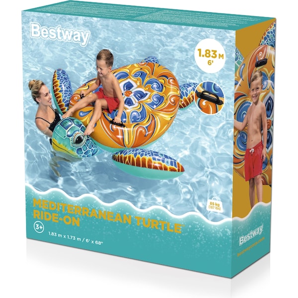 Bestway Mediterranean Turtle Ride On Pool Toy each