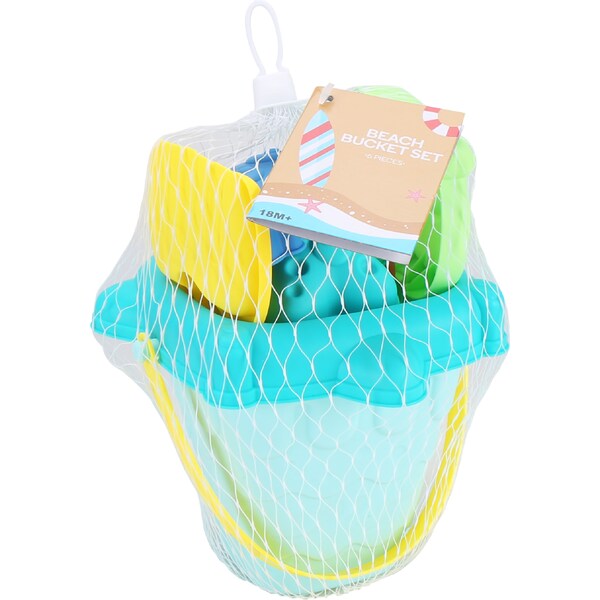 Kids Small Beach Bucket & Toy Set Assorted each