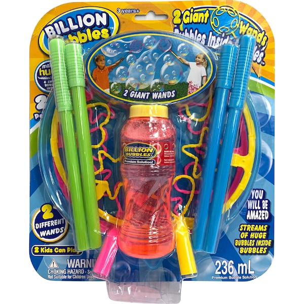 Billion Bubbles Giant Bubble Wand Assorted 2 pack