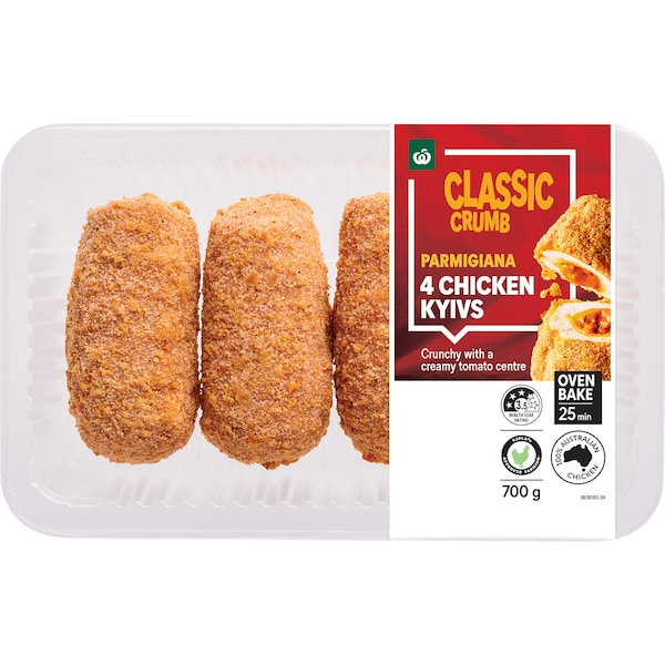 Woolworths Classic Crumb Parmigiana 4 pack