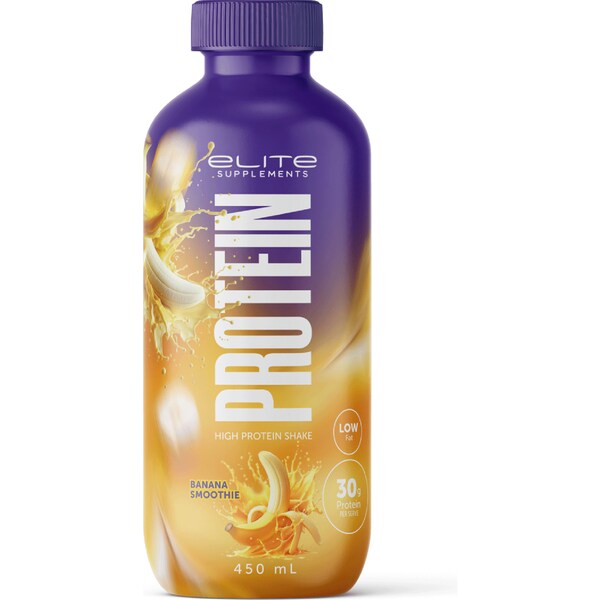 Elite Supplements High Protein Shake Banana Smoothie 450mL