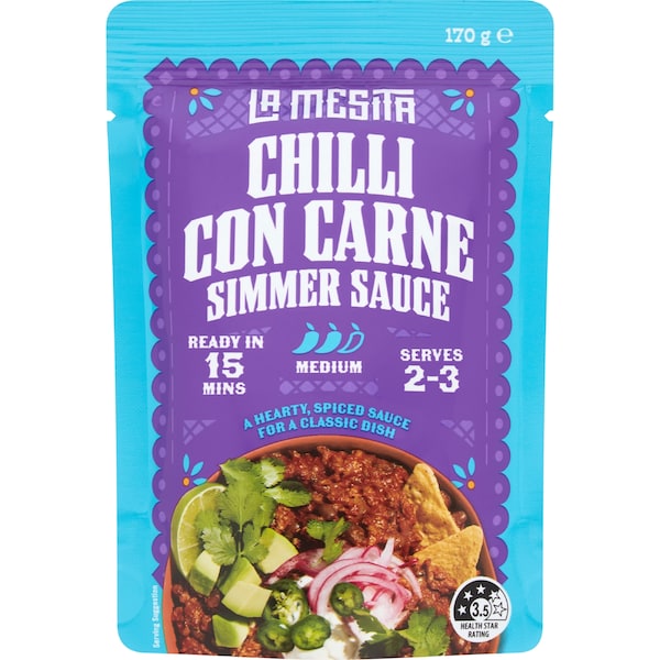 La Mesita Chilli Con Carne Simmer Sauce 170g