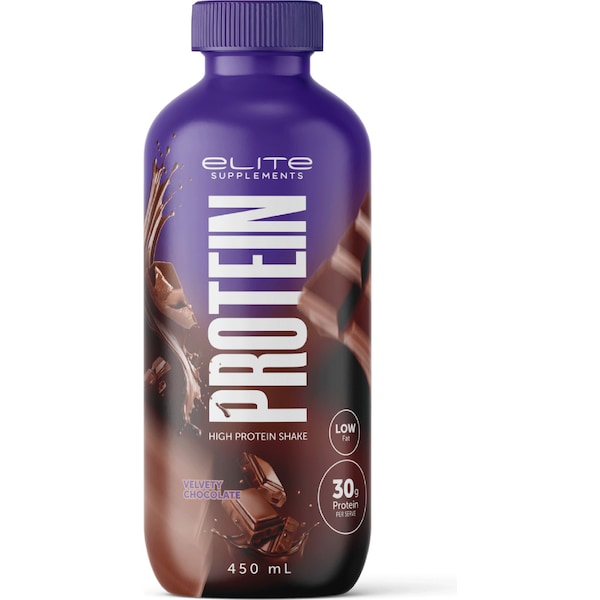 Elite Supplements High Protein Shake Velvety Chocolate 450mL