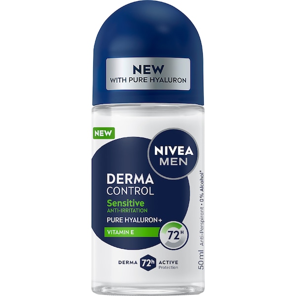 Nivea Men Derma Control Roll On 72HR Sensitive Antiperspirant 50mL