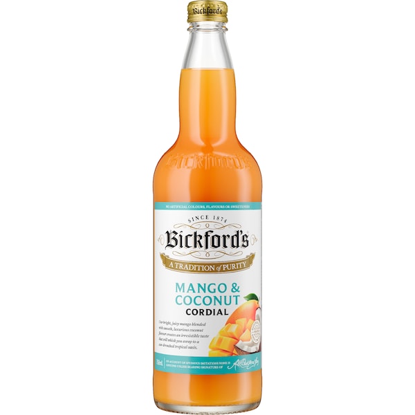 Bickford's Cordial Mango & Coconut 750mL
