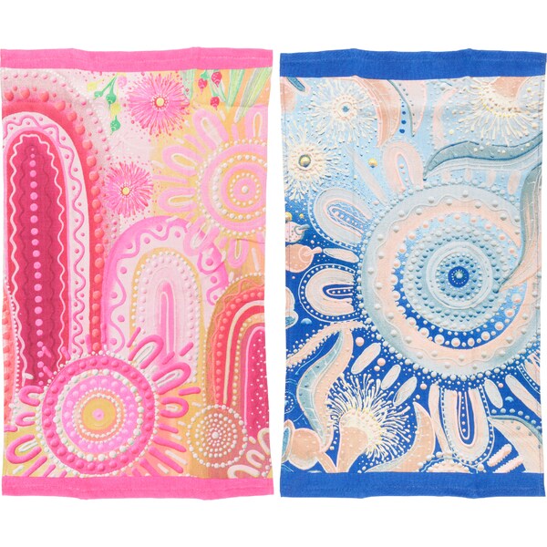 Chernee Sutton Christmas Bush & Sun Tea Towels 2 pack