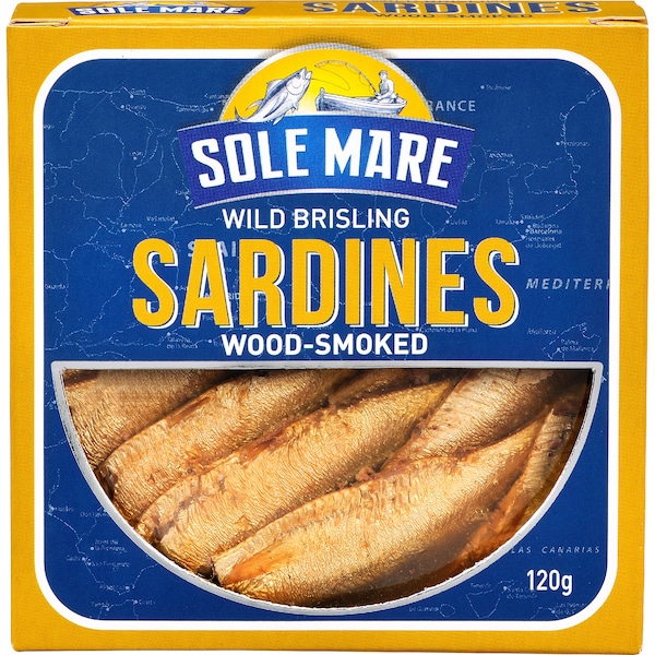 Sole Mare Wild Brisling Sardines Wood Smoked 120g
