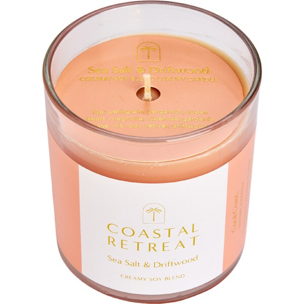 Coastal Retreat Soy Blend Luxury Candle Sea Salt & Driftwood 180g