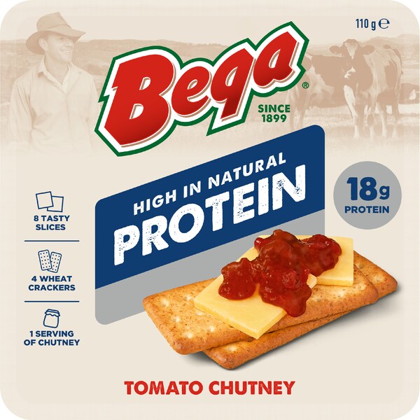 Bega High In Natural Protein Lunch On the Go Tomato Chutney 110g