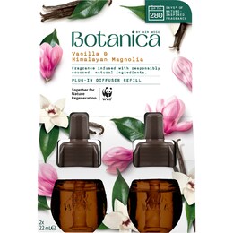 Botanica Vanilla & Himalayan Magnolia Plug In Diffuser Refill 22mL x 2 pack – Woolworths