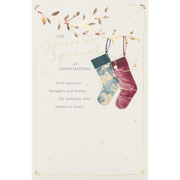 John Sands Christmas Greeting Card Stockings each
