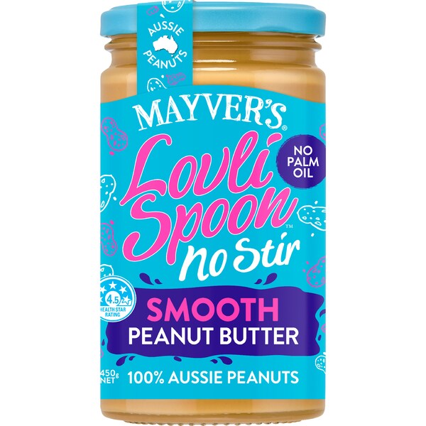 Mayver's Lovli Spoon Peanut Butter Smooth 450g